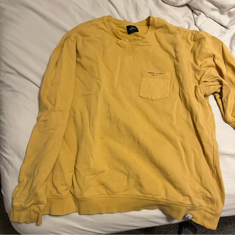 Rip Curl Yellow Crewneck Sweater